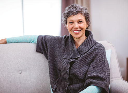 Photo of a woman smiling