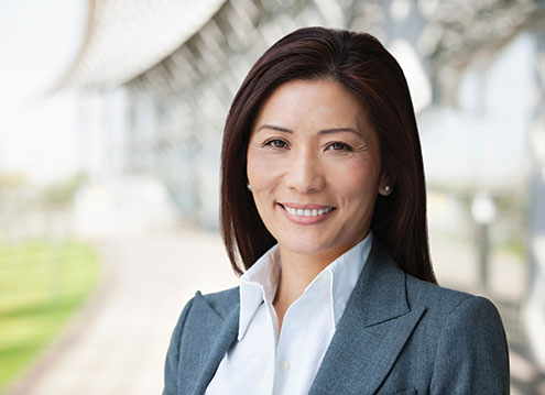 Photo of a woman smiling